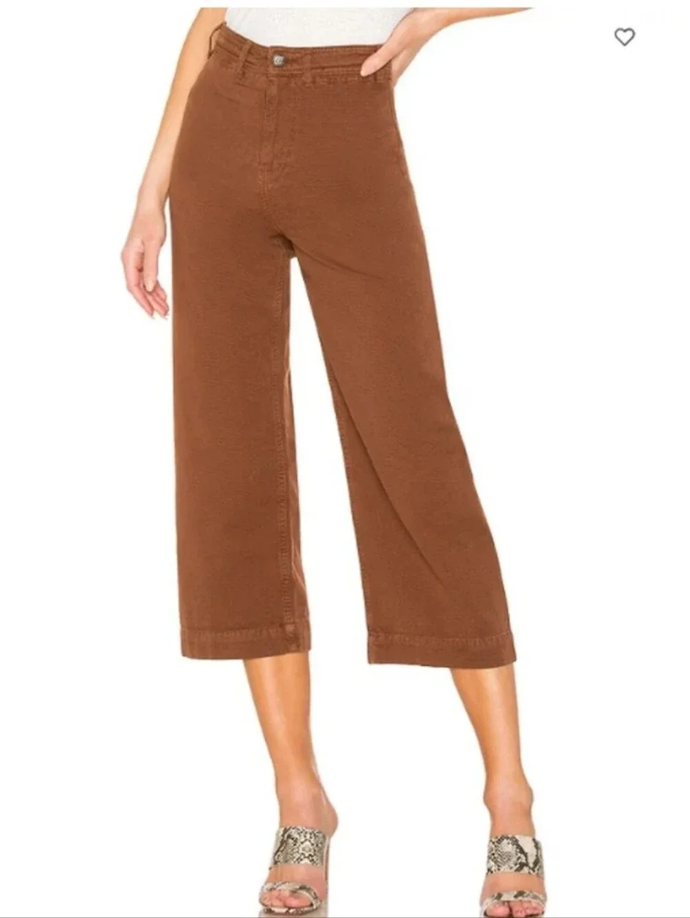 Free People | We The Free | Patti Brown Wide Leg Crop High Waist Pant
